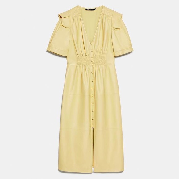 Zara Dresses & Skirts - Zara Leather Midi dress